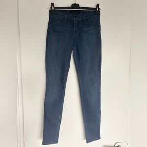 J BRAND 13” WAIST Skinny Low Rise Denim Jeans, Blue, Size 26.